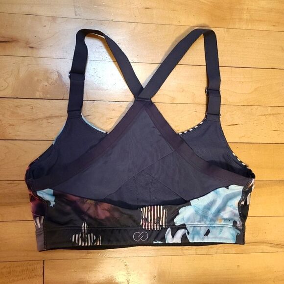 CALIA by Carrie Underwood Power Printed Open Back Sports Bra Garden Gate Small - Picture 6 of 6